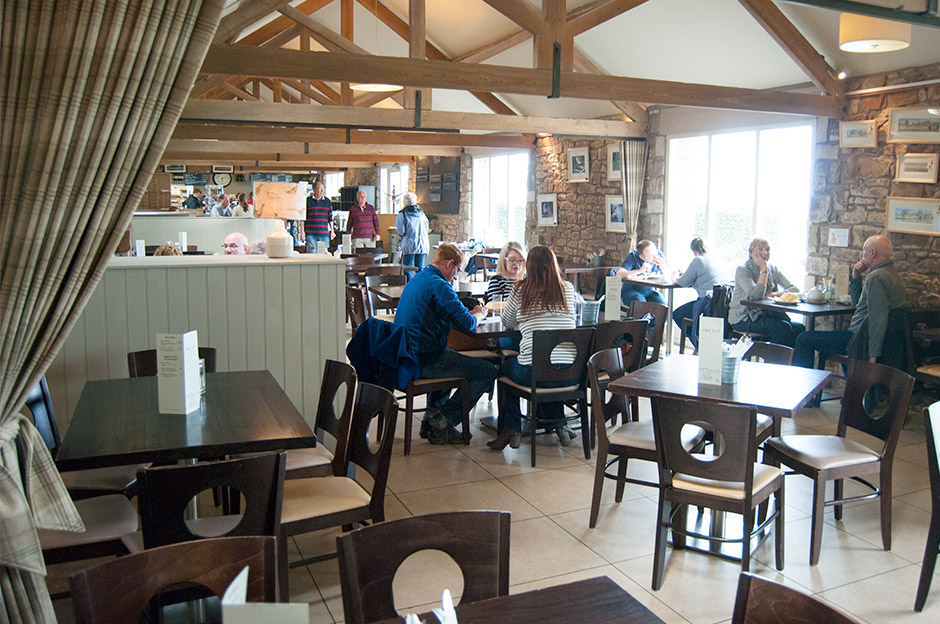 Plenty of tables available in the spacious barn