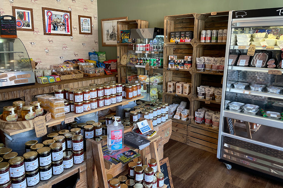 Lots of local artisanal foods on offer in the shop