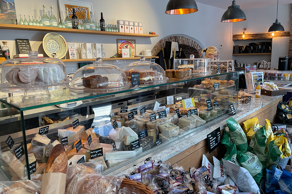 A wide selection of sandwiches, pies, cakes and coffees on offer