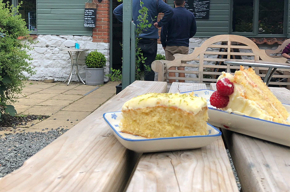 Delicious homemade cake at The Stable Yard